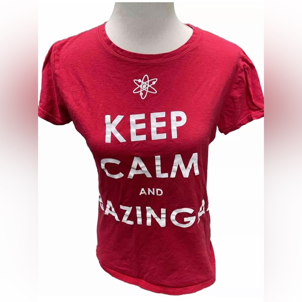 The Big Bang Theory T-Shirt “Keep Calm & Bazinga” Officially Licensed Women’s Sm